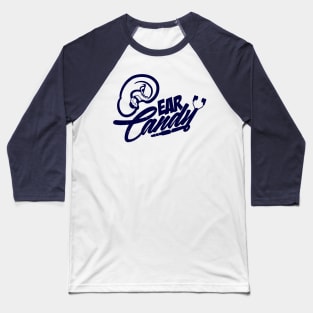 Ear Candy Studio (Navy Print) Baseball T-Shirt